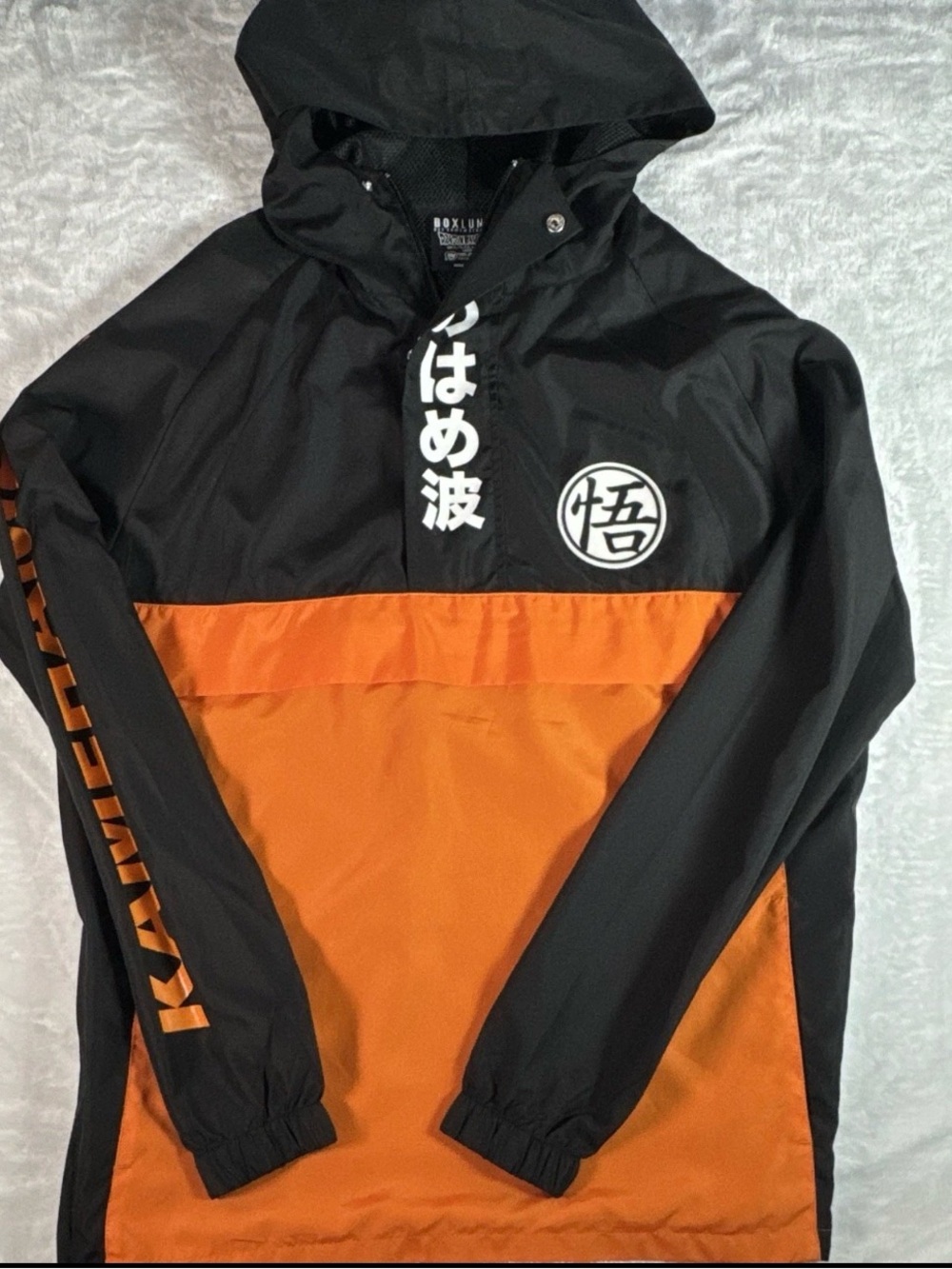 BoxLunch Dragon Ball Z Goku Hooded Anorak Windbreaker Jacket Size S